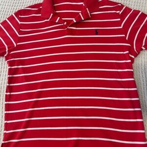 Polo by Ralph Lauren Red with White Stripes Polo